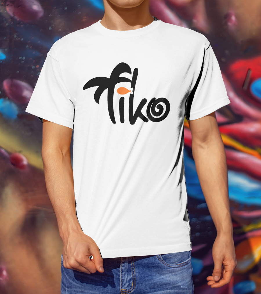 Tiko Fish Logo With Palm Tree T-Shirt