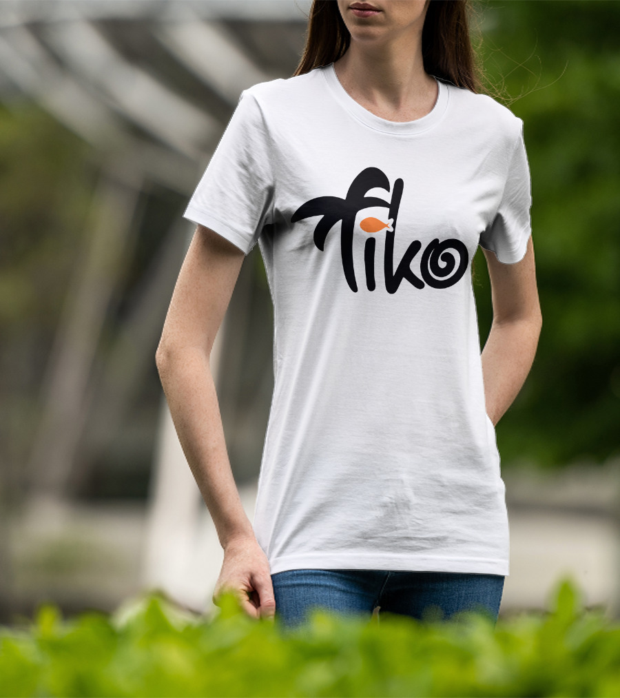 Tiko Fish Logo With Palm Tree T-Shirt