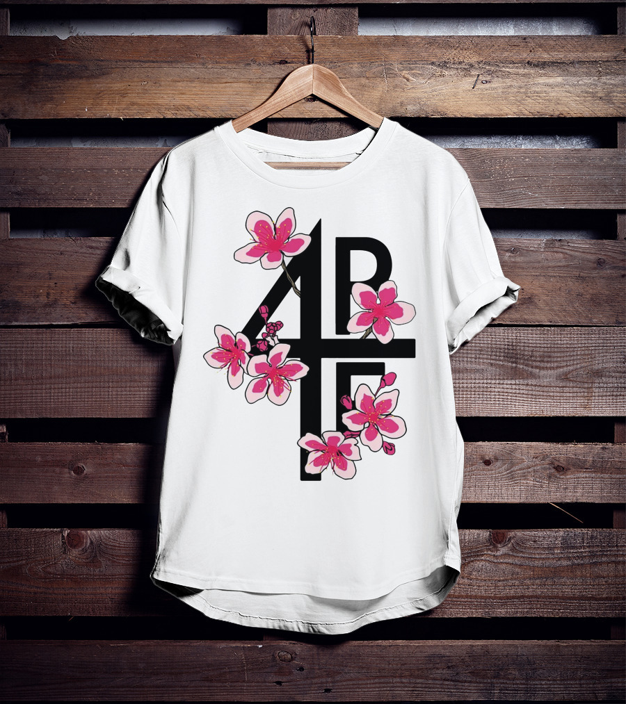4PF Cherry Blossom Floral Motif T-Shirt