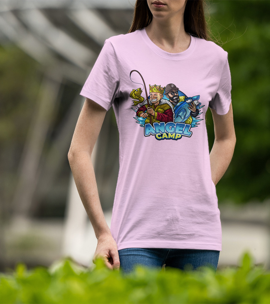 Angel Camp Fishing King And Blue Shark T-Shirt