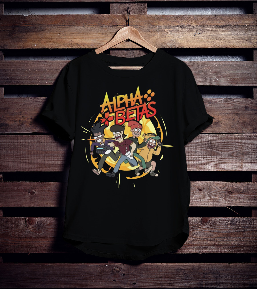 Alpha Betas Animated Characters Action Scene T-Shirt