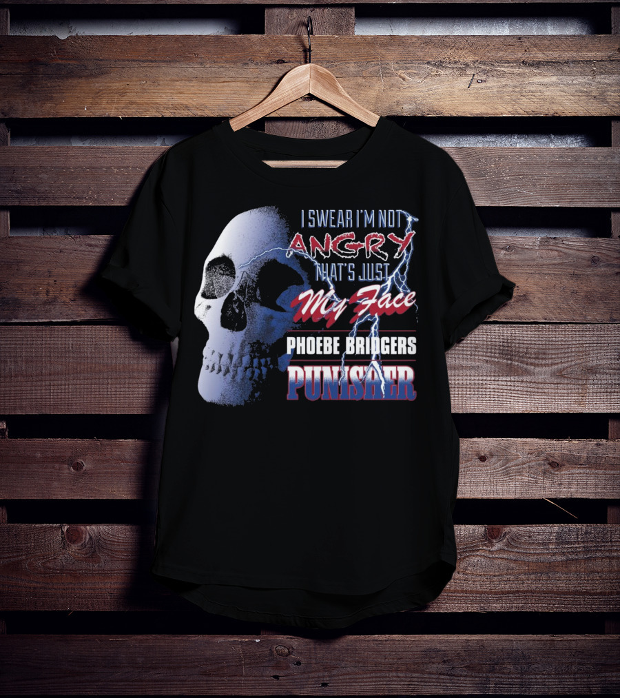 I Swear I'm Not Angry That's Just My Face Phoebe Bridgers Punisher T-Shirt