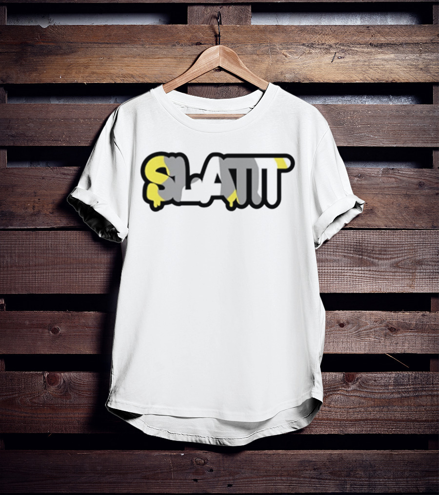 SLATT Graffiti Drip Bold Block Letters T-Shirt
