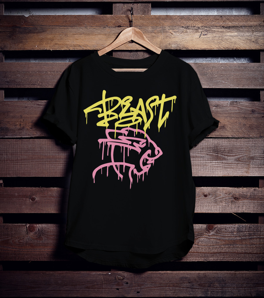 BEAST Graffiti Dripping Panther T-Shirt