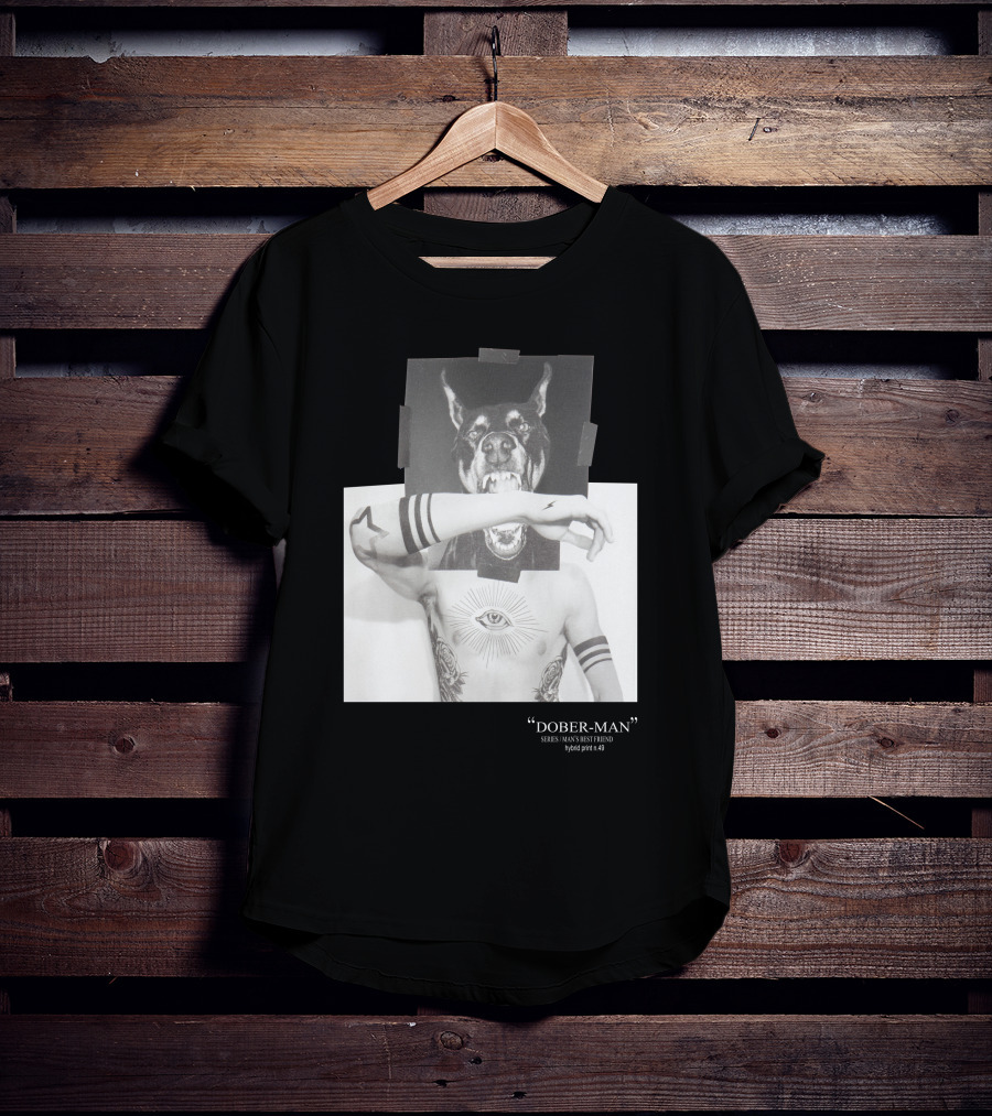 Neil Barrett Dober-Man Sirius Man’s Best Friend Hybrid Print 49 T-Shirt