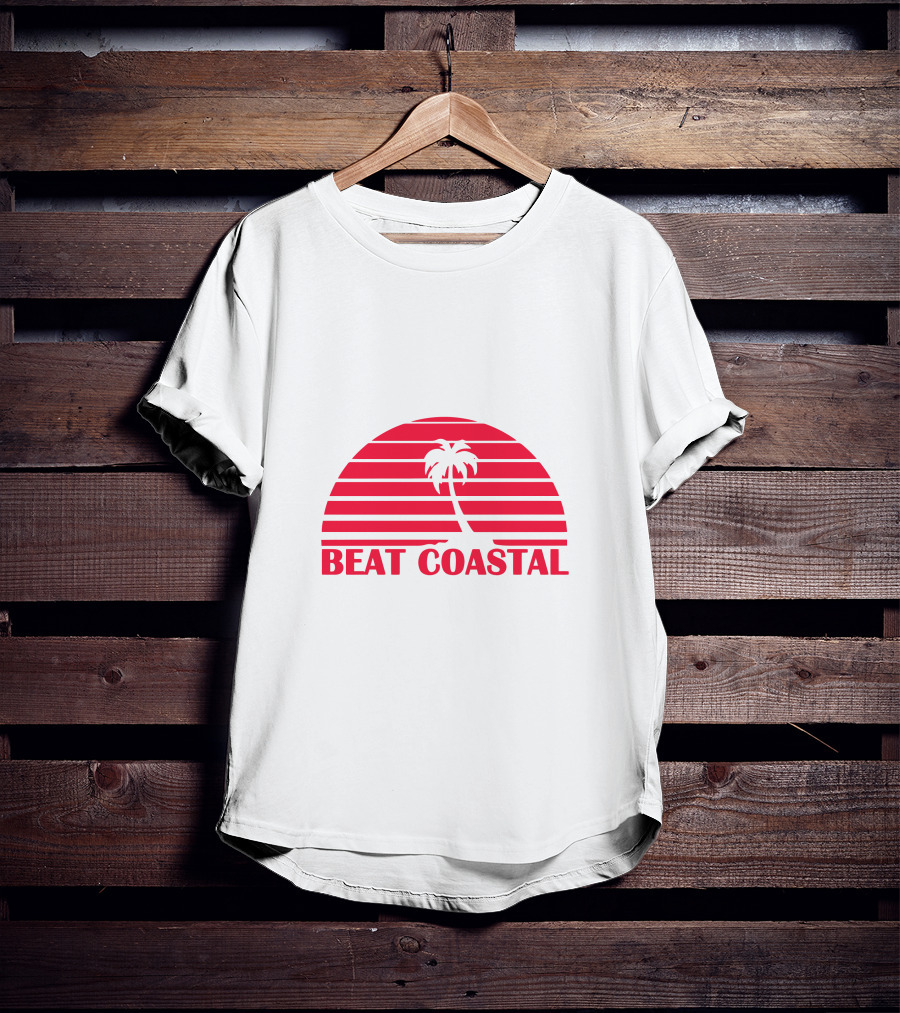 Beat Coastal Sunset Palm Tree T-Shirt