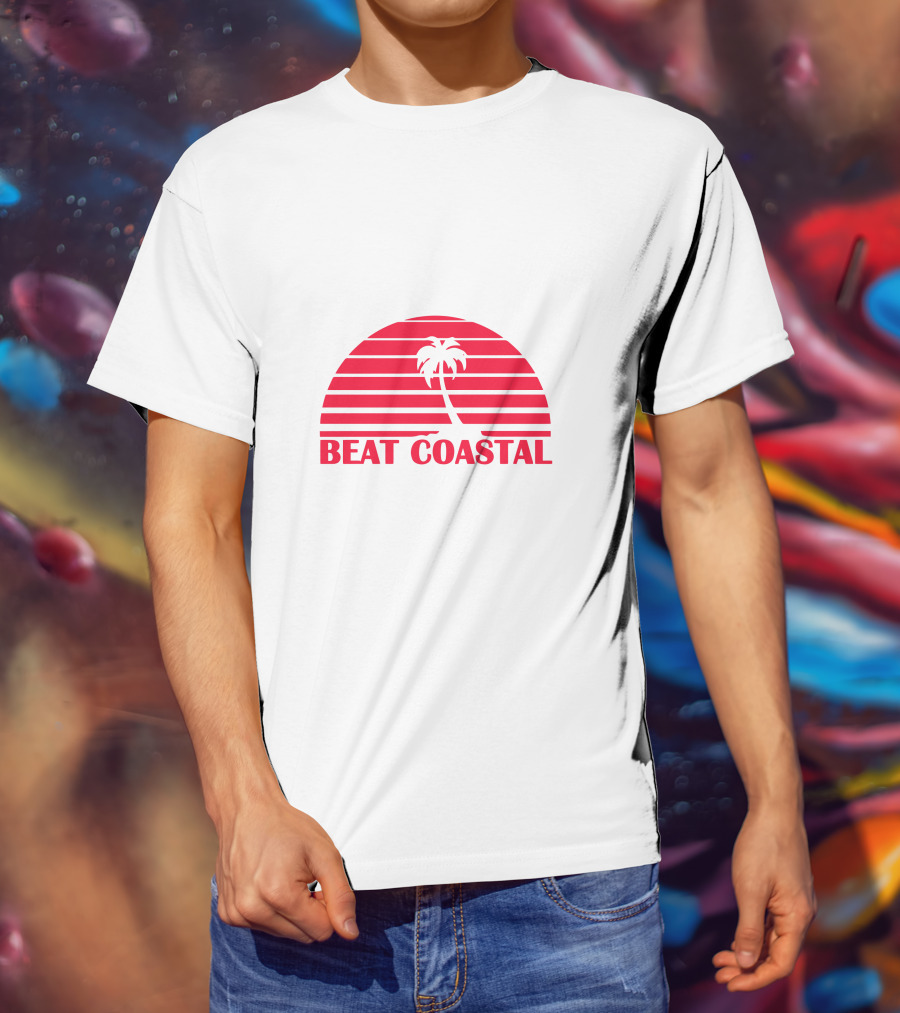 Beat Coastal Sunset Palm Tree T-Shirt