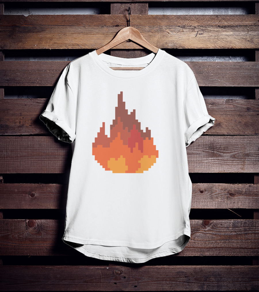Sapnap Merch Fine Pixel Fire Flames T-Shirt