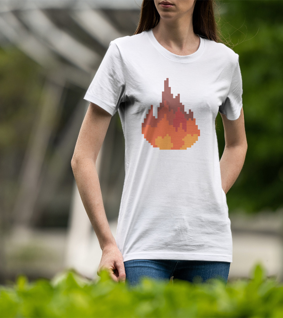 Sapnap Merch Fine Pixel Fire Flames T-Shirt
