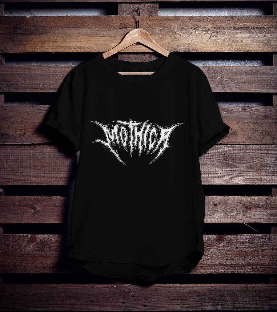 Mothica Logo Monochrome Text Style Mothica Merch T-Shirt