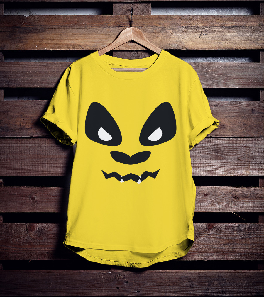 Sapnap Merch Halloween Panda Face Yellow T-Shirt