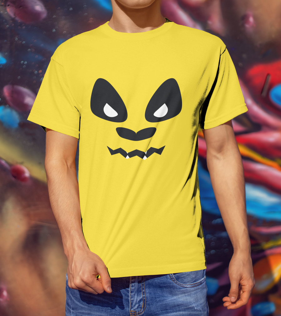 Sapnap Merch Halloween Panda Face Yellow T-Shirt