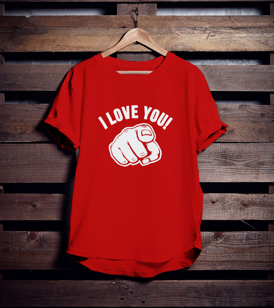 I Love You Fist Motif T-Shirt