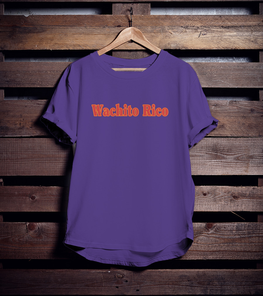 Wachito Rico Purple Text T-Shirt