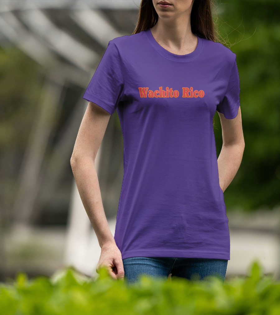 Wachito Rico Purple Text T-Shirt