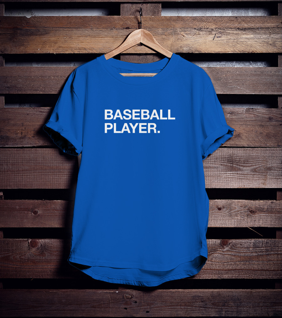 Scott Changnon Baseball Player Blue Text T-Shirt