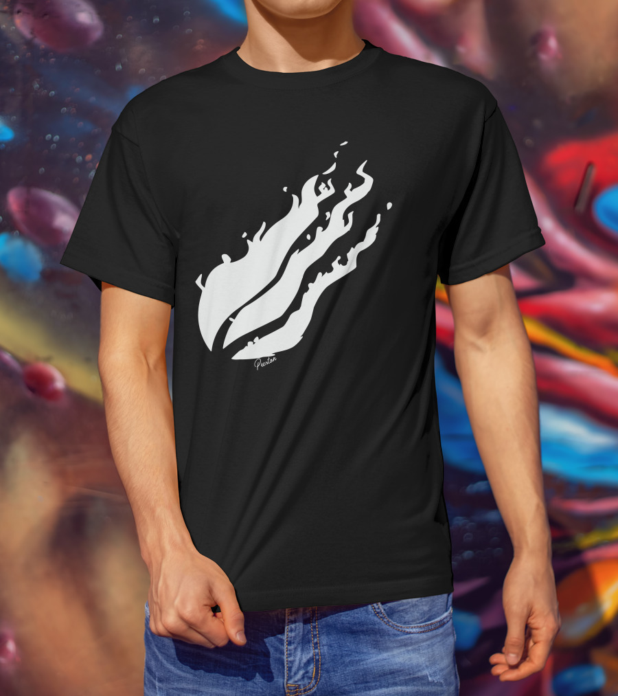 Preston Flame Black White T-Shirt