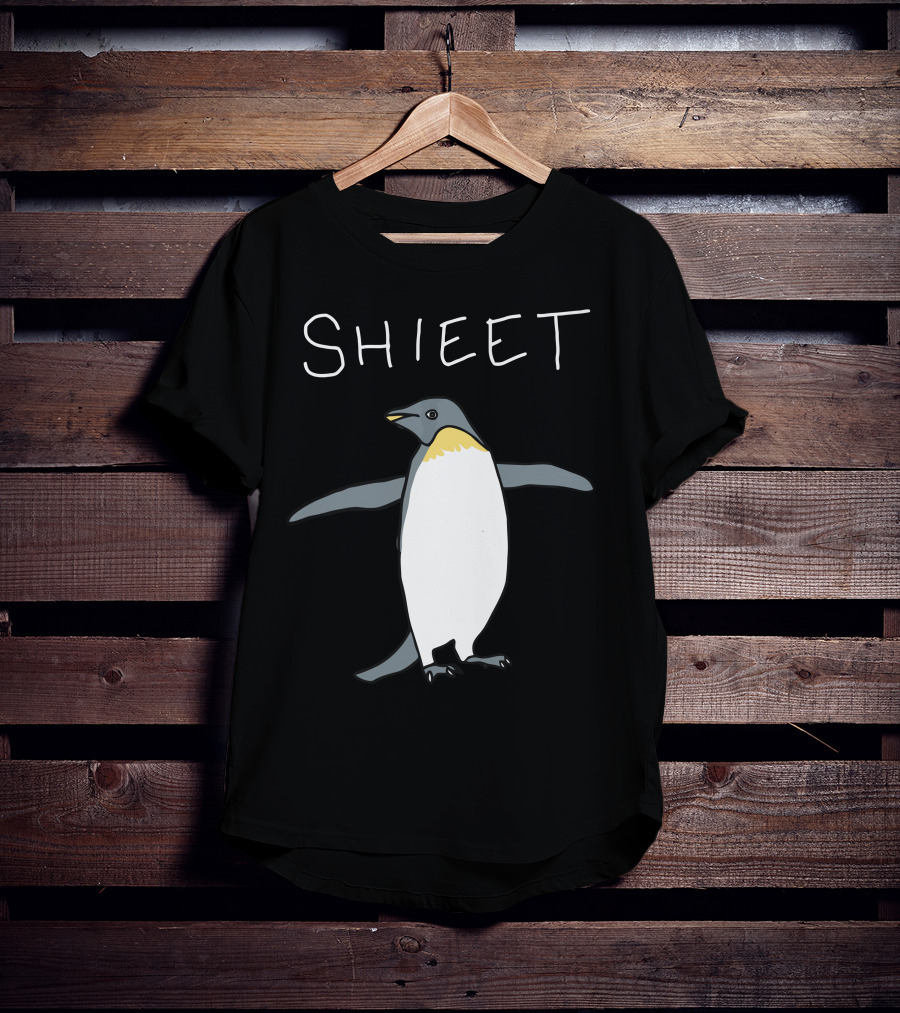 Shieet Penguin Drawing T-Shirt