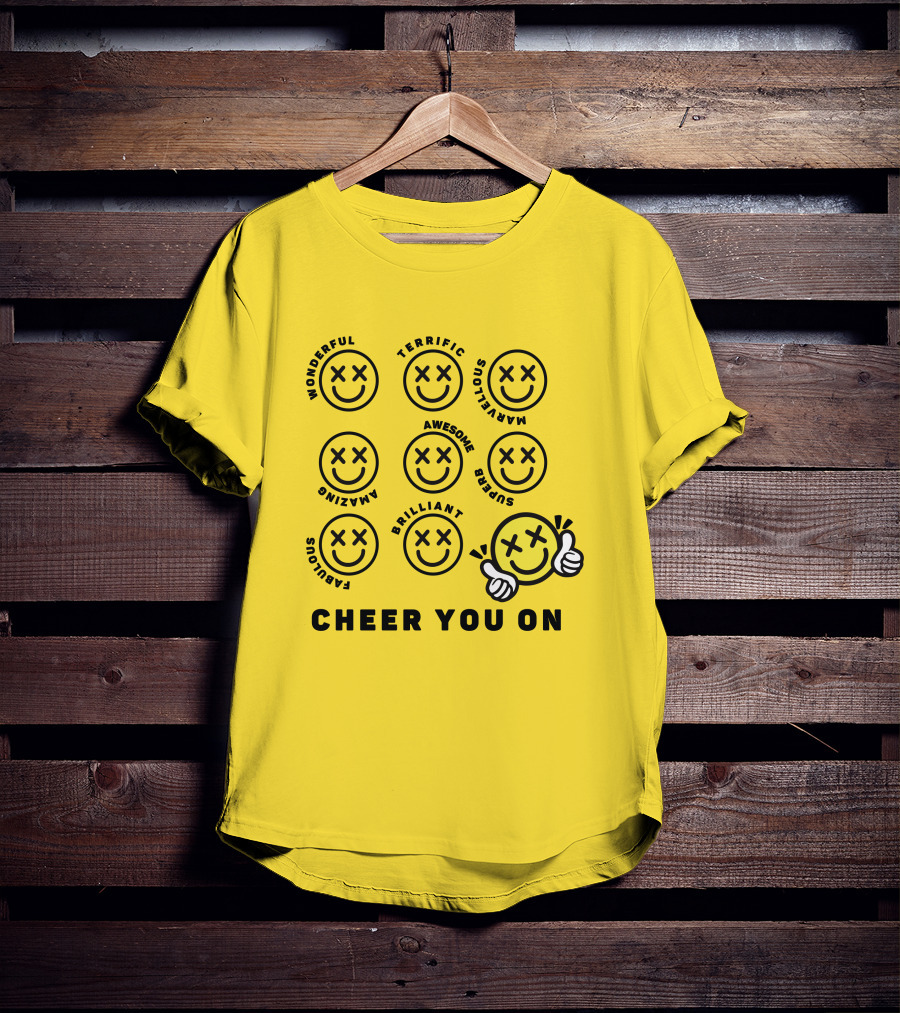 Cheer You On Gulfkanawut Marvelous Fabulous Smiley Faces T-Shirt