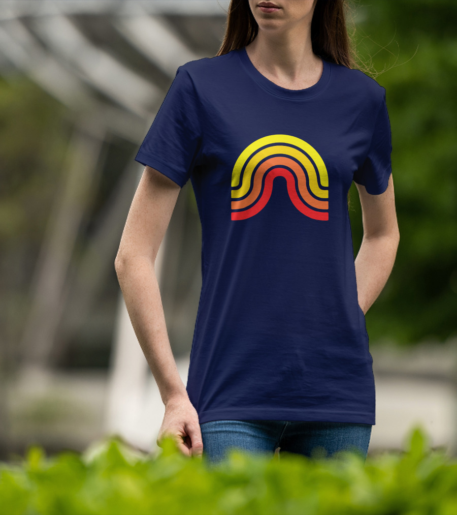 The Geoff Stuff Olden Days Rainbow Logo Geof Flramsey T-Shirt