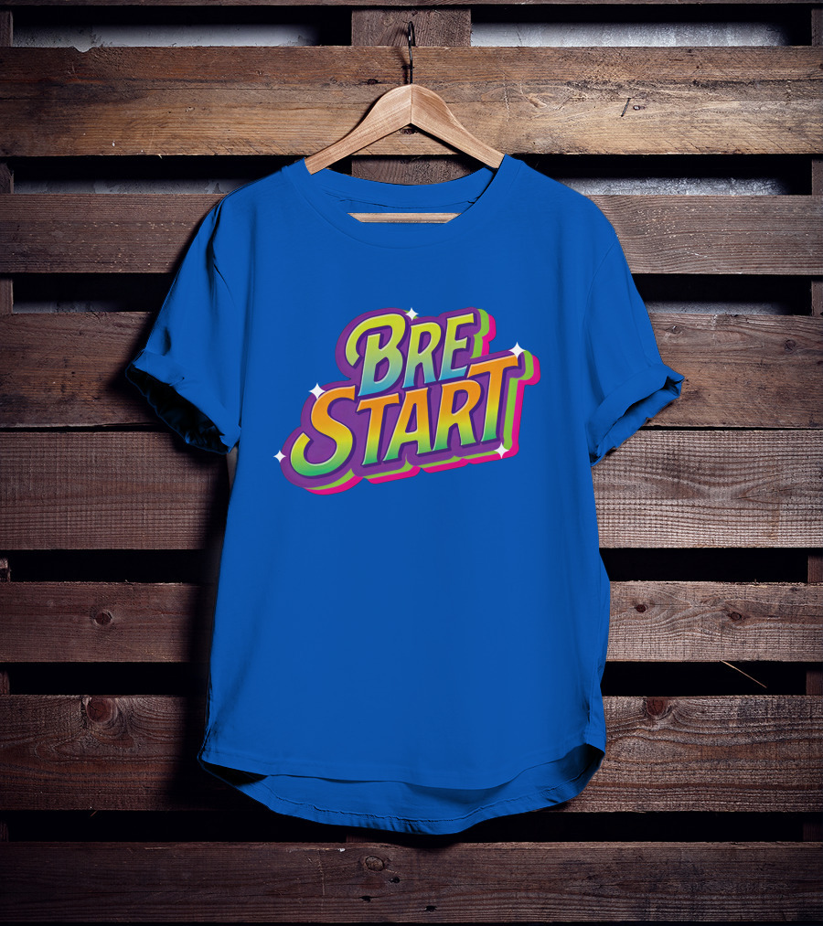 Uuddshop Bre Start Bubble Retro Rainbow T-Shirt