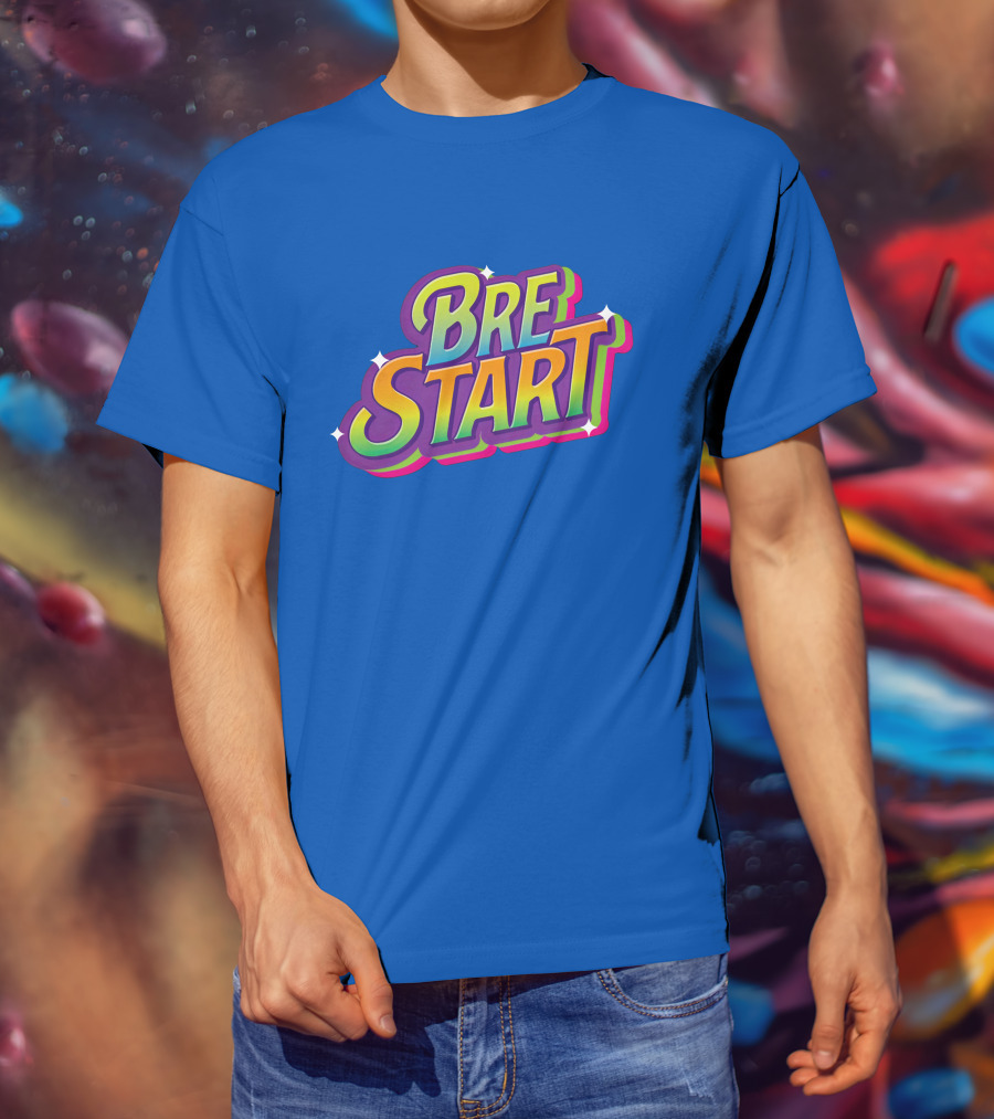 Uuddshop Bre Start Bubble Retro Rainbow T-Shirt