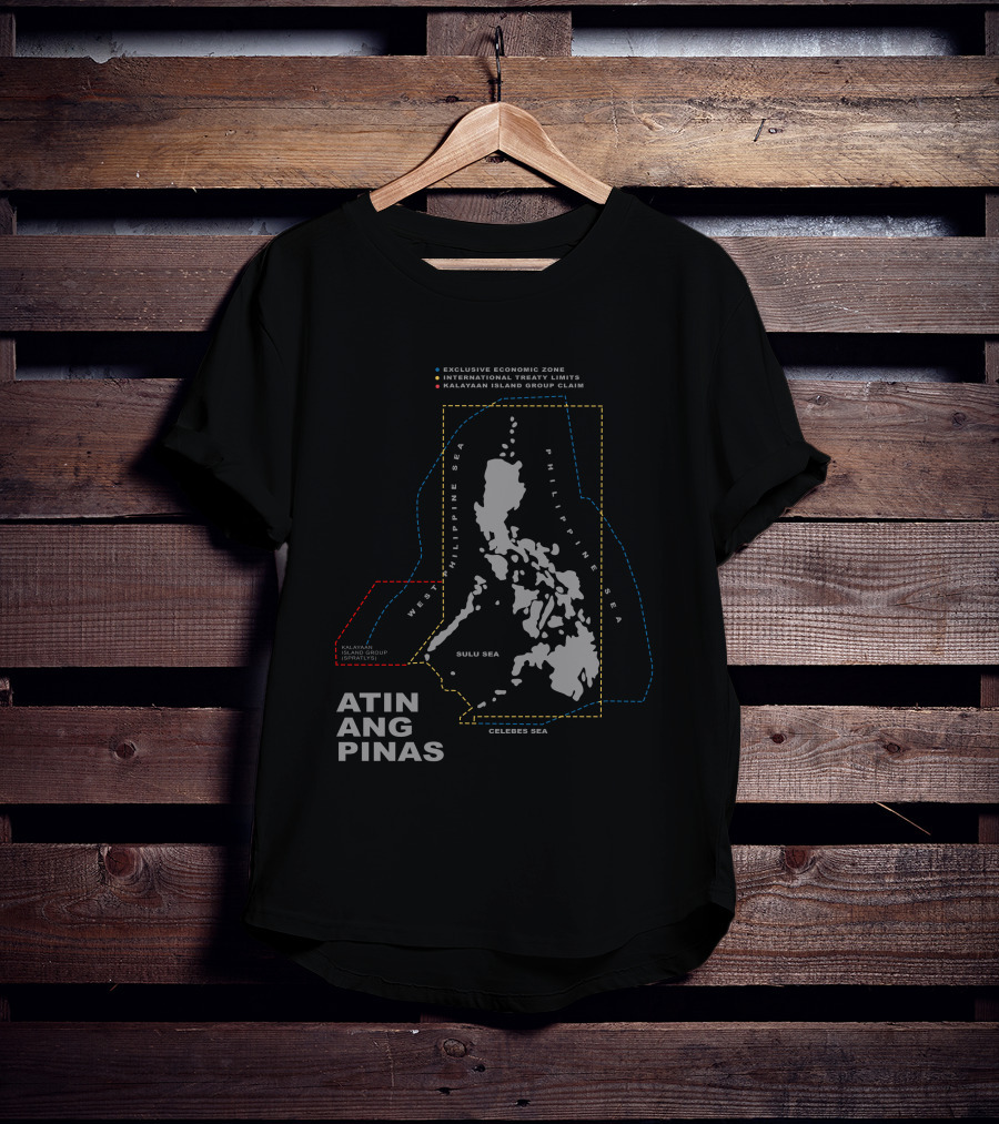 Atin Ang Pinas Exclusive Economic Zone Kalayaan Island Group Claim Map T-Shirt