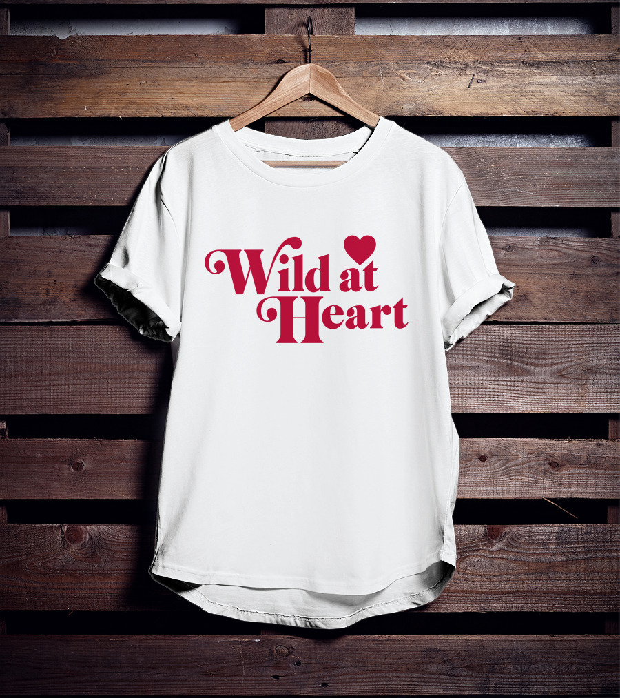 Ldrvillage Merch Wild At Heart Amelia Bold Red Text With Heart T-Shirt