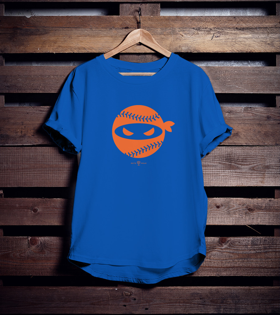 Rotowear Pitching Ninja Baseball Face Taijuan Walker T-Shirt