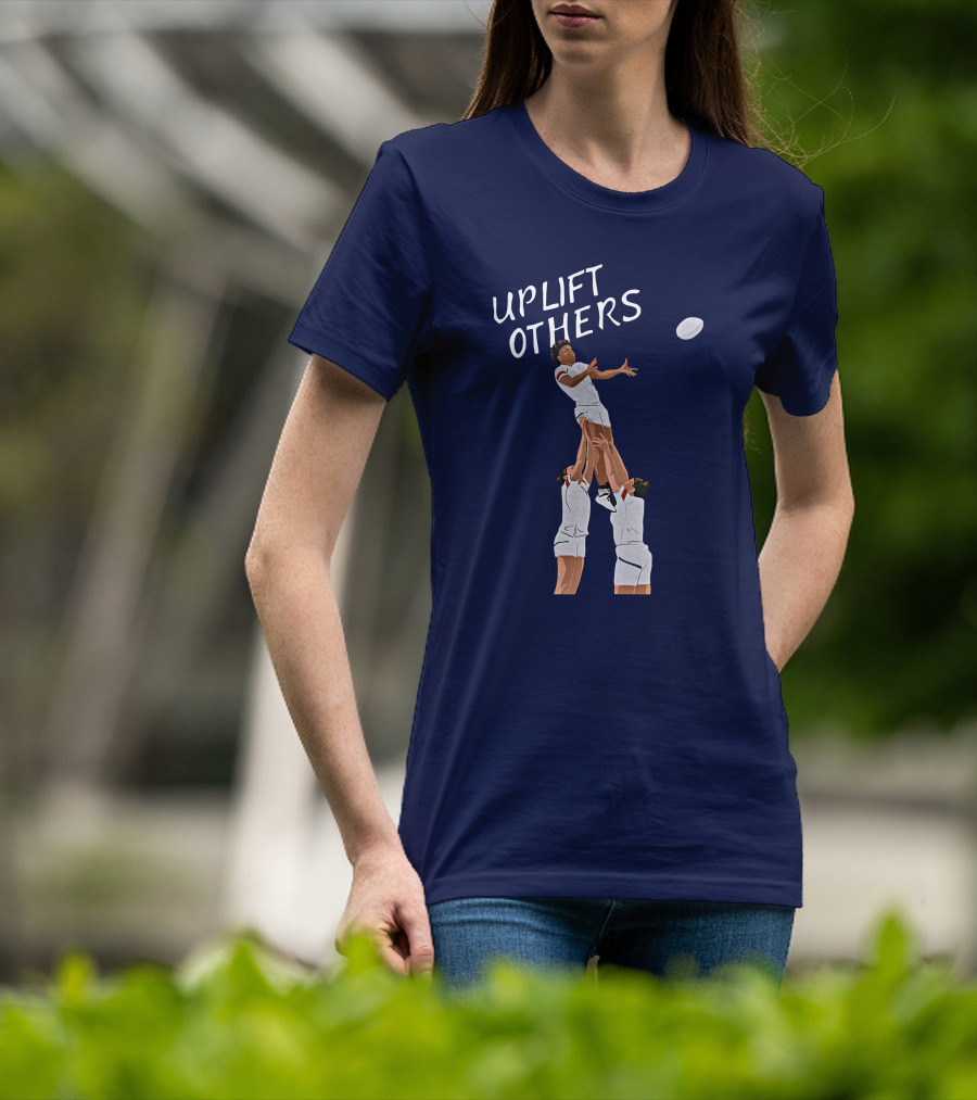 Kristhomas11 Uplift Others Rugby Teamwork Inspired T-Shirt