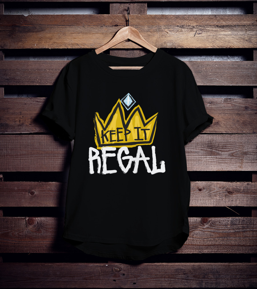Keep It Regal Yellow Crown Diamond Emblem T-Shirt