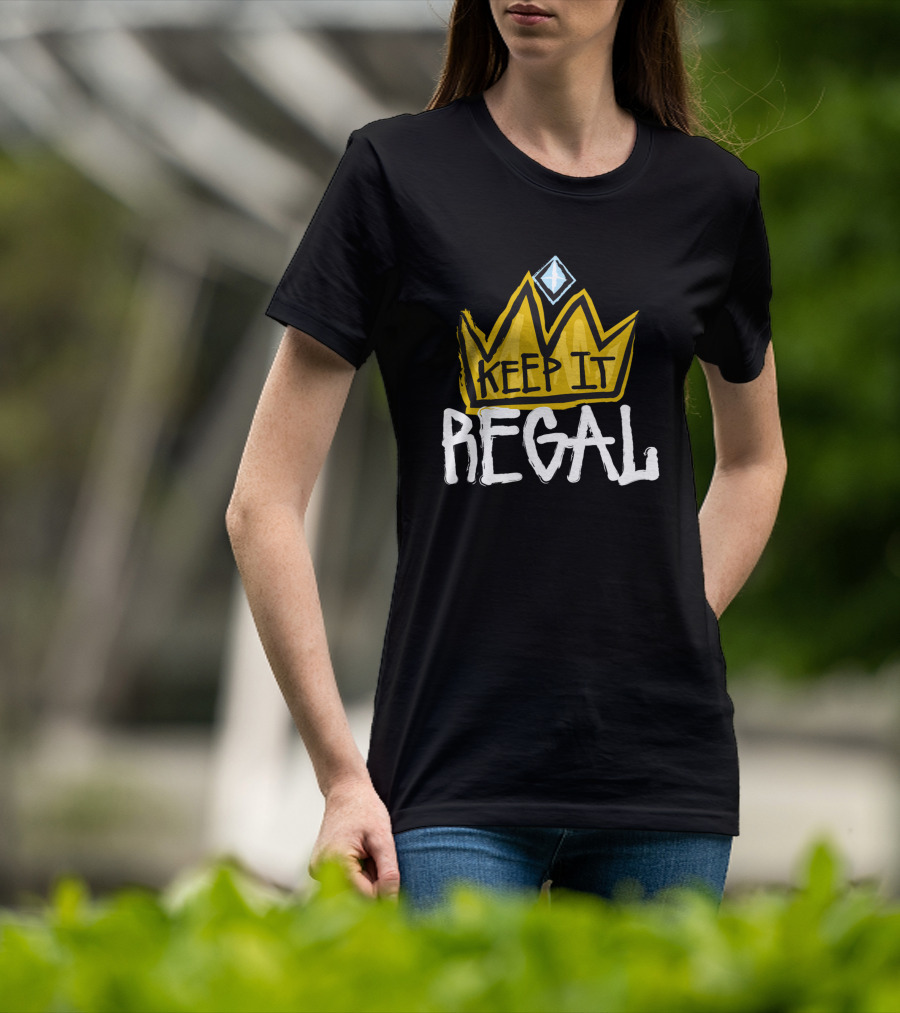 Keep It Regal Yellow Crown Diamond Emblem T-Shirt