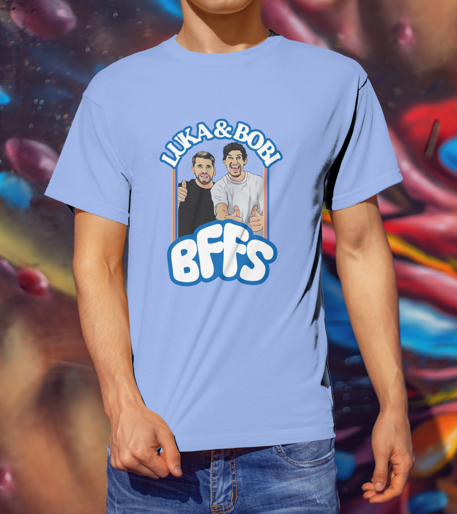 Luka And Bobi BFFs Thumbs Up Retro Style Duo T-Shirt