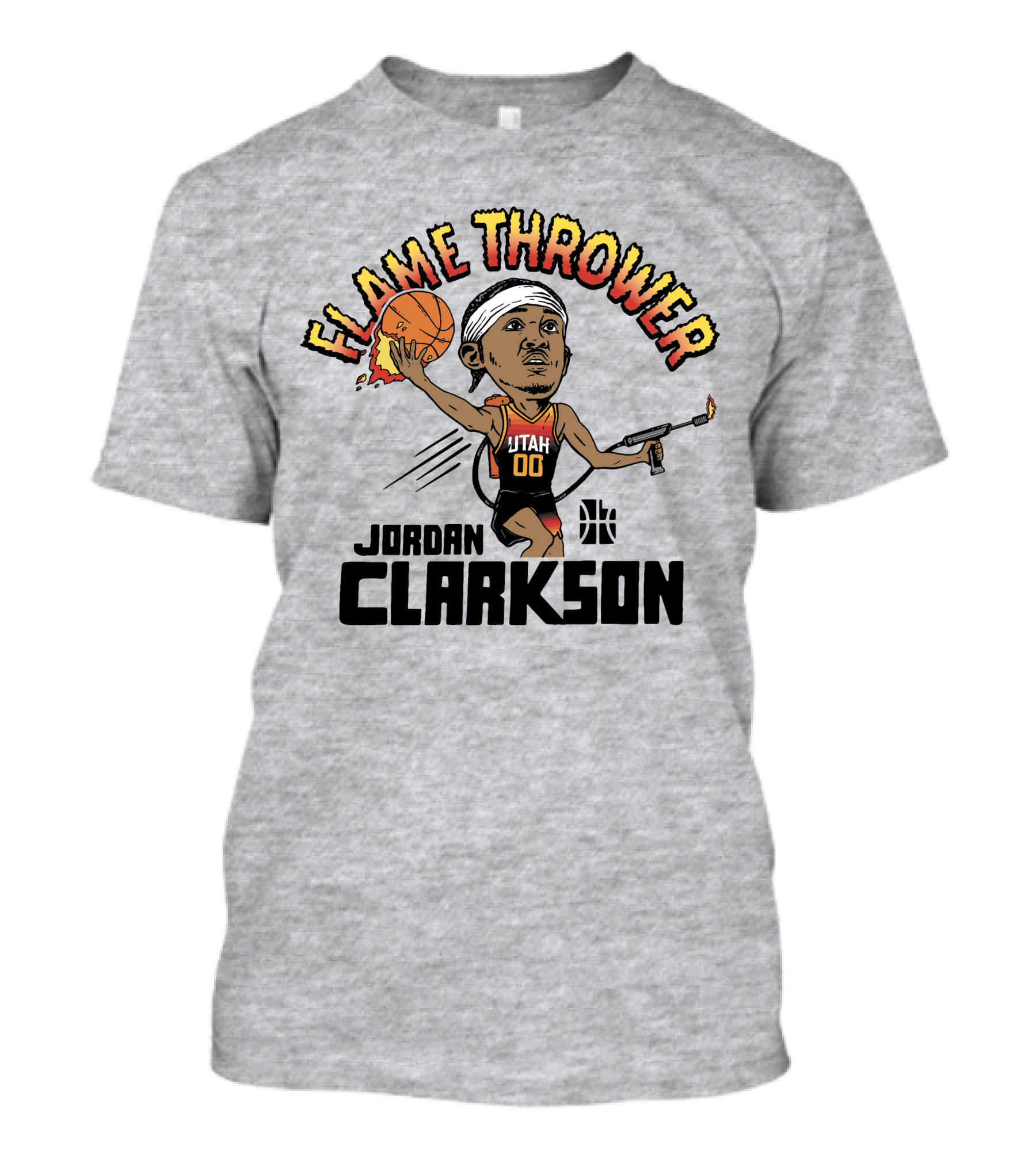 Flamethrower Jordan Clarkson Utah Basketball T-Shirt