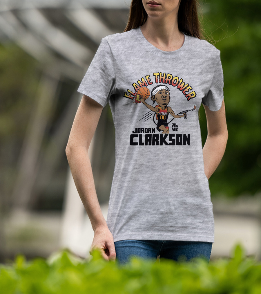 Flamethrower Jordan Clarkson Utah Basketball T-Shirt