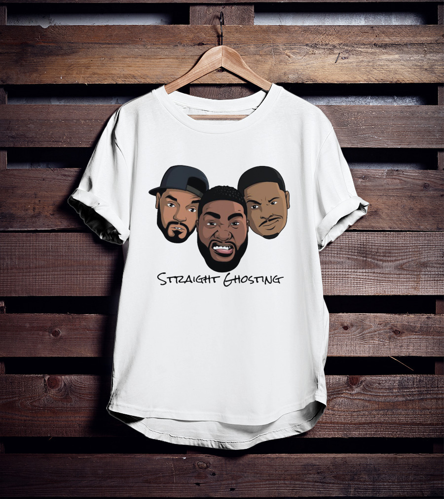 Straight Ghosting Ghost Brothers Faces T-Shirt