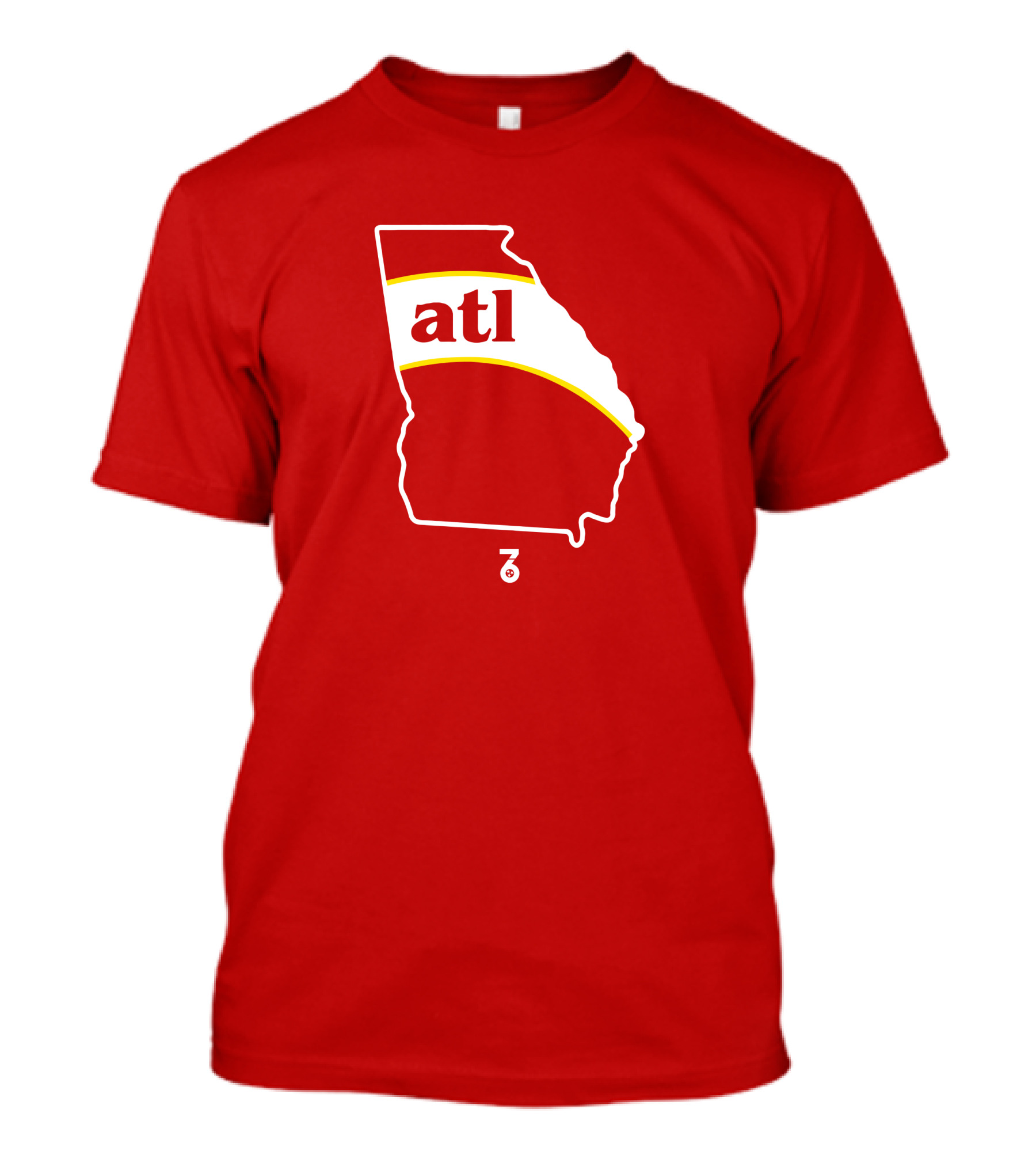 Atlanta ATL State Stripe Seven Six Merch T-Shirt