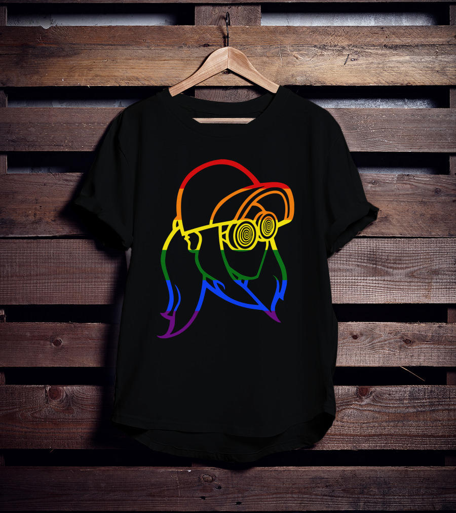 Rezz Rainbow Pride DJ Icon With Spiral Glasses T-Shirt