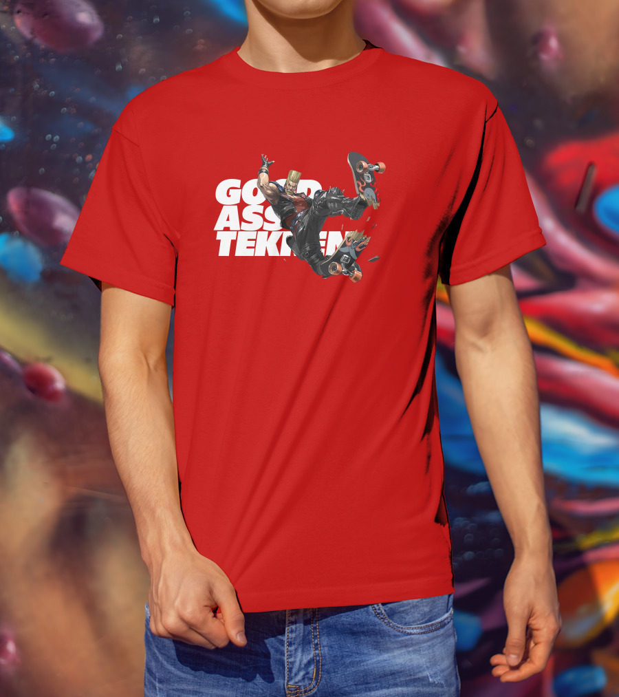 Thea Trinidad Good Ass Tekken Paul Phoenix Skateboarding T-Shirt