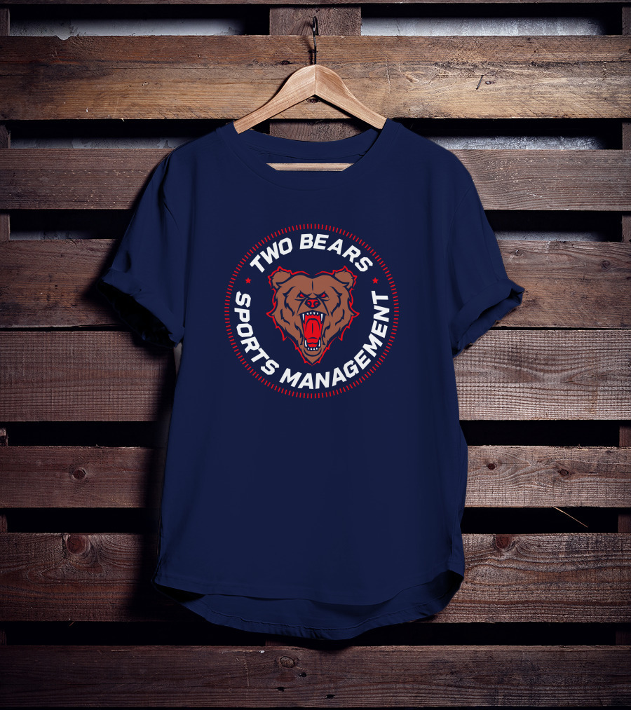 Two Bears Sports Management YMH Merch Fierce Bear Emblem T-Shirt