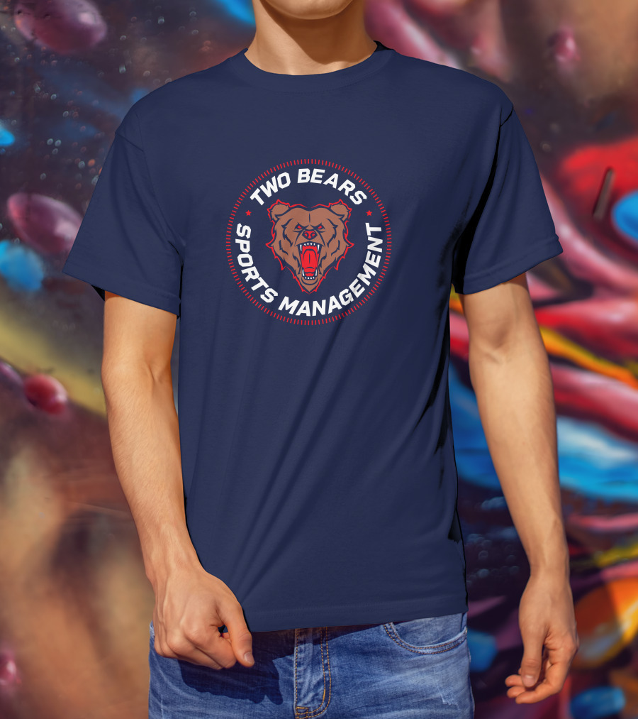 Two Bears Sports Management YMH Merch Fierce Bear Emblem T-Shirt