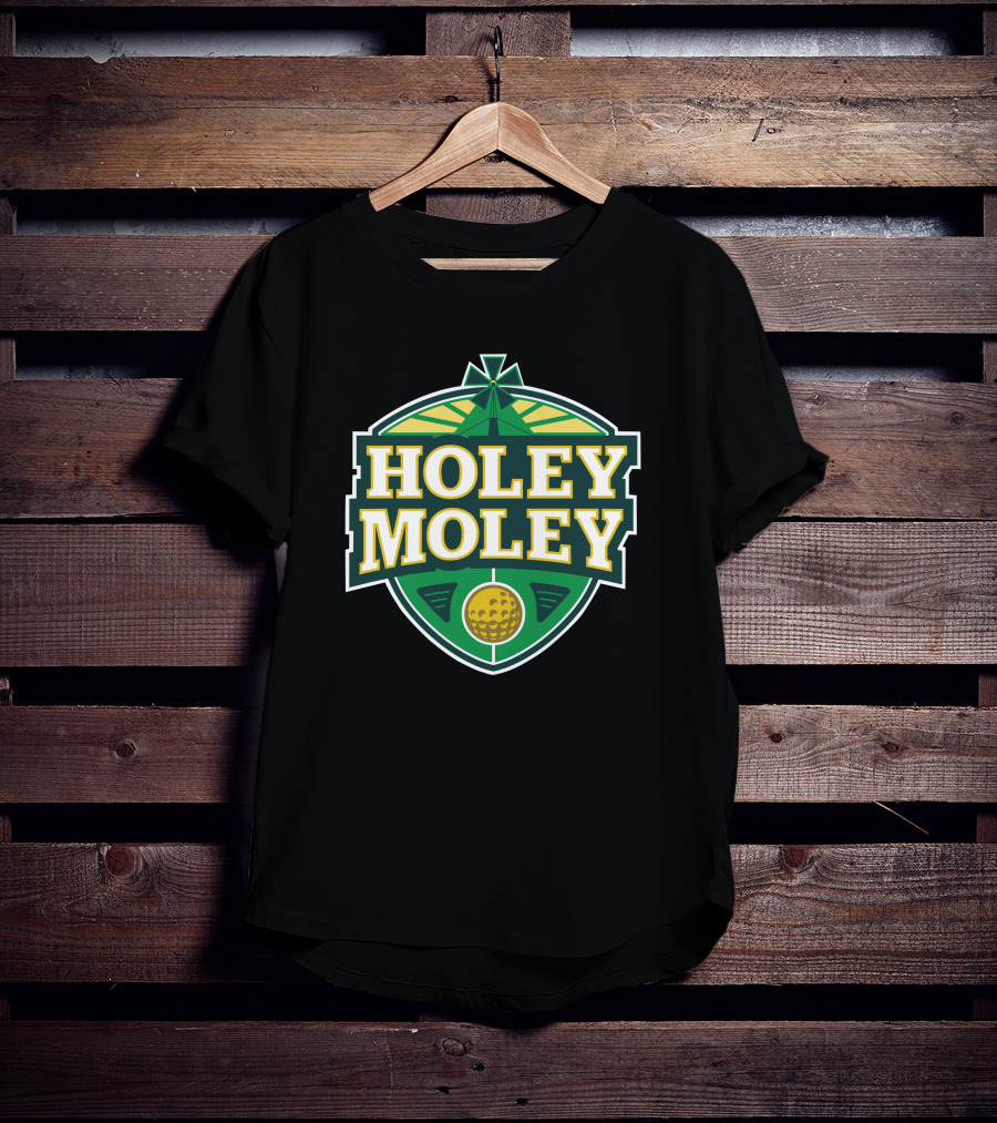 Holey Moley Golf Shield Emblem T-Shirt