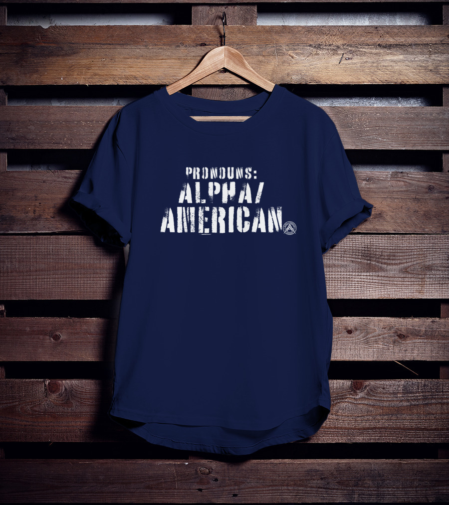 Alpha American Pronouns Alpha American Textured T-Shirt