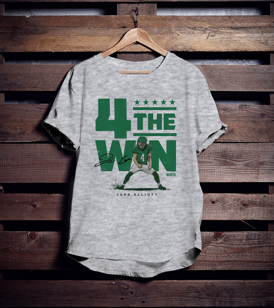 Jake Elliott 4 The Win NFLPA Football Player Nick Sirianni T-Shirt