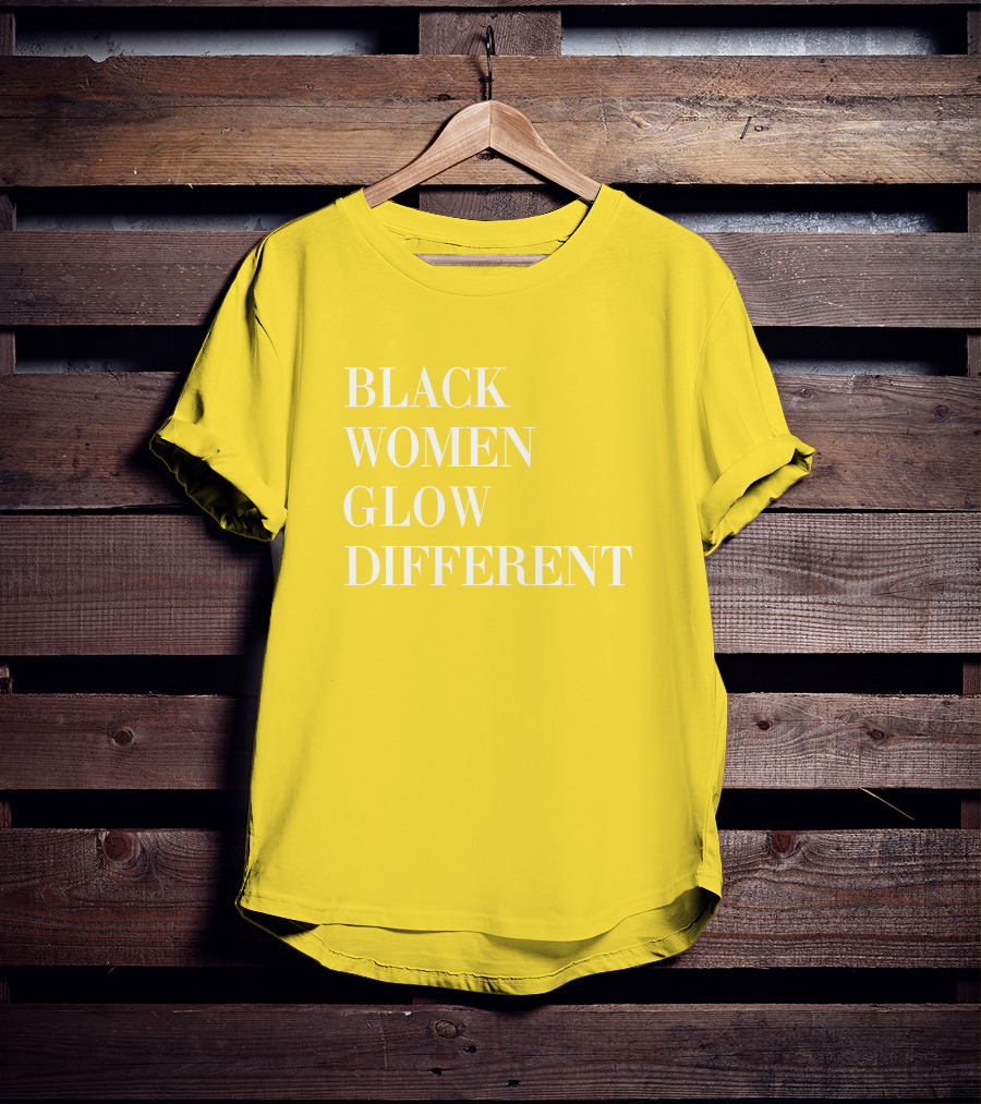 Black Women Glow Different Angela Bassett T-Shirt