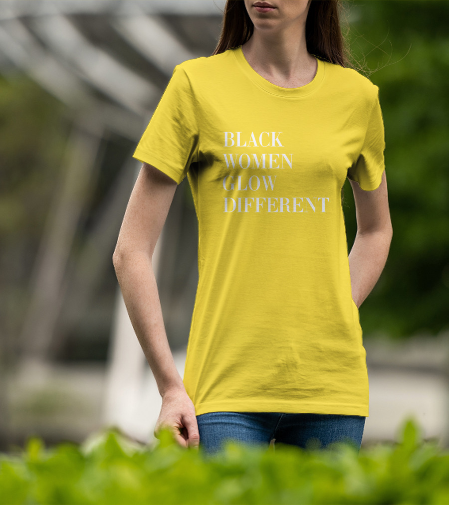 Black Women Glow Different Angela Bassett T-Shirt