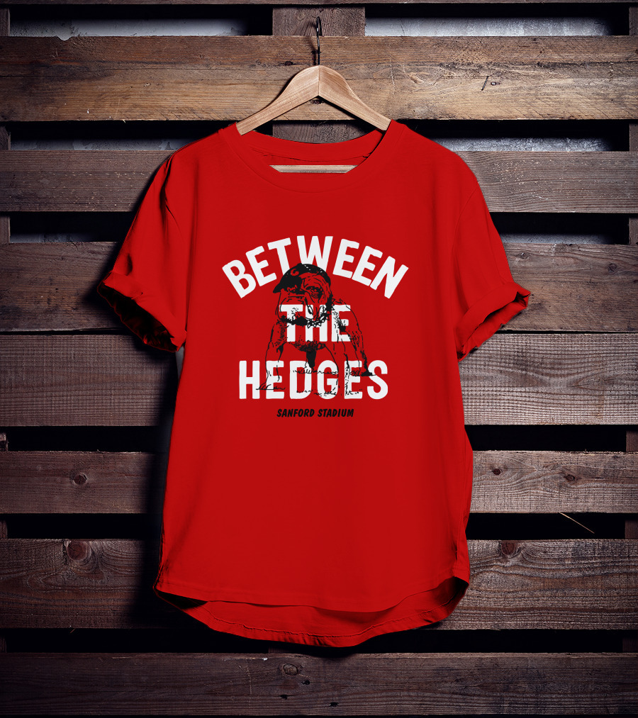 Between The Hedges Sanford Stadium Bulldog T-Shirt