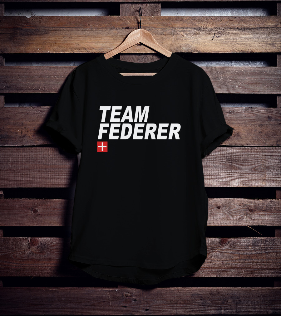 TEAM FEDERER Switzerland Tennis Icon Fan Support T-Shirt
