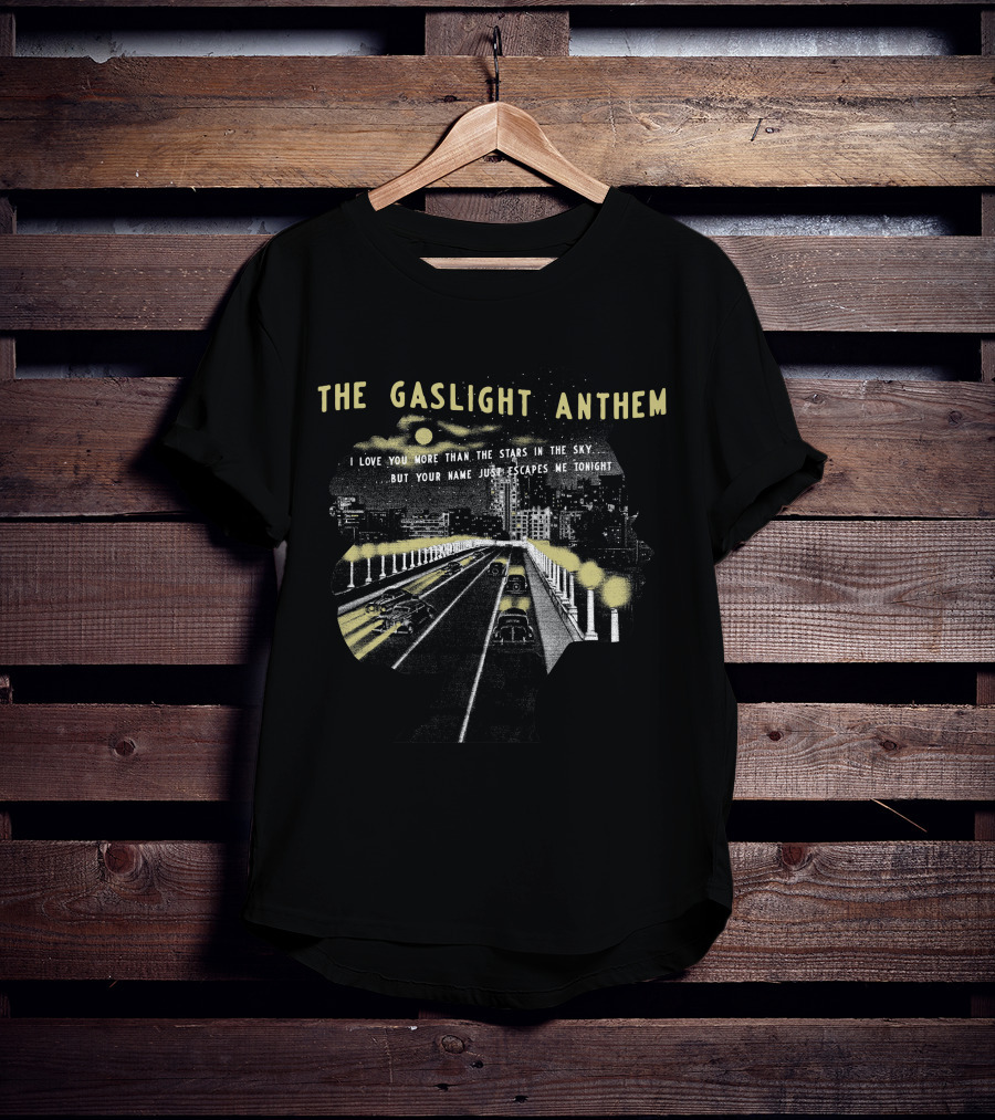 The Gaslight Anthem 1930 Stars In The Sky Bridge Skyline T-Shirt