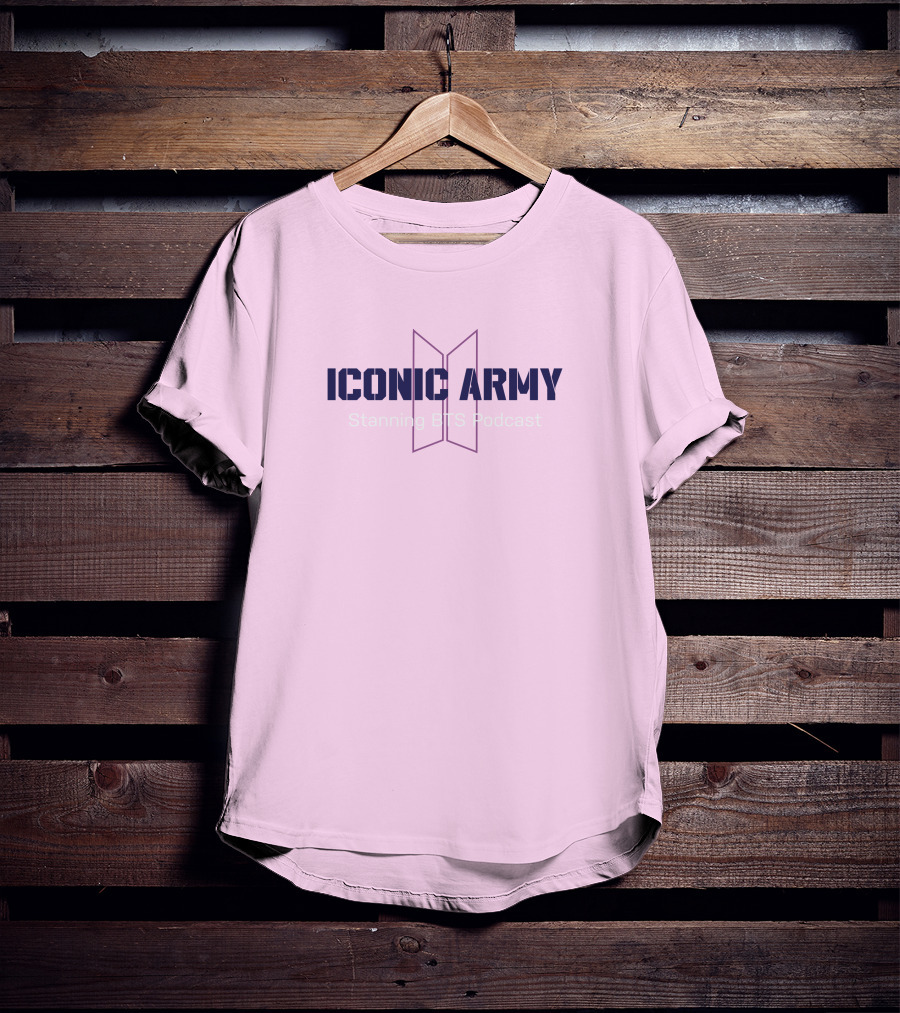 Iconic Army Stanning BTS Podcast T-Shirt
